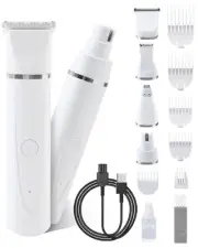 Dog Clippers for Grooming 4 in 1 Dog Grooming Kit - Low Noise Electric Dog Tr...