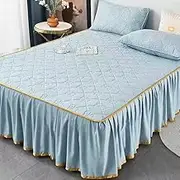 Bed Valance Skirt Fitted Bed Skirt Bedspread Coverlet Bed Sheet 180 * 200CM 200 * 220CM Dustproof Ruffle Individual/Double Bed Princess Sheets Ruffled Cotton Non Slip