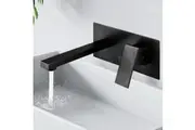 Cefito Bathroom Basin Mixer Tap Separate Faucet Vanity Laundry Black