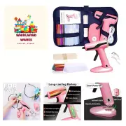 Cordless Hot Glue Gun Kit, USB-C Rechargeable Mini Pink Glue Gun with 40 Pcs ...