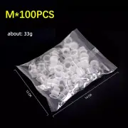 100Pcs Tattoo Large Medium Small Ink Pigment Cup Ring Transparent Microblading C