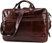 [HAMKVBPR] Mens Briefcase Vintage Leather Briefcase Laptop Bags Messenger Bag Office Briefcase College Bag for Men Messenger Bag for Work Business