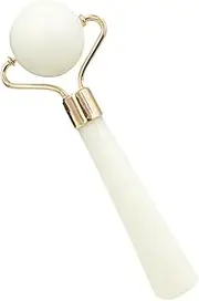 MUSISALY Jade Stone Face Massage Roller Portable Skin Care Tool for Women Natural Jade Roller for Aging and Relaxation for Daily Use and Travel Random Color Random Color