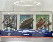Skylanders Giants: Golden Dragonfire Cannon Battlepack Nintendo Figures *see pic