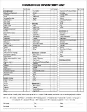 Movers Household Inventory List, 3-Part Snap-Out Carbonless, 10Pk