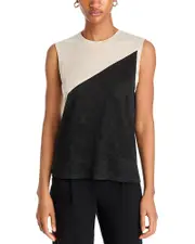Atm Color Blocked Sleeveless Top