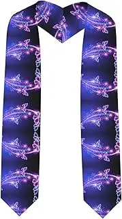 [EdWal] butterfly purple print Graduation Stole and Sash Class for Unisex Adult Honor Stole Honor Stole of 2025