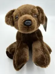 Aurora Lil’ Lucky. Labrador Puppy Plush Chocolate Brown 6”