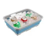 7.27L Collapsible Portable Bin Bucket Durable Silicone Wash Bin for Camping