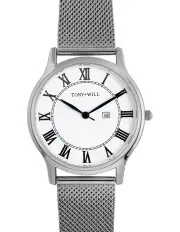 [TONY+WILL] Galaxy Classic Mesh Watch in Silver