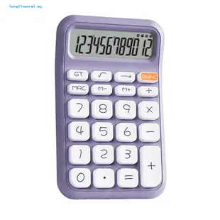 Hongflower-calculator 大屏幕 12 位顯示易讀耐用桌面計算器,適用於辦公室學校家庭