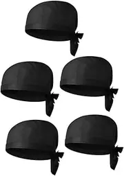 [DEARMAMY] 5pcs Black Chef Hats Kitchen Cooking Chef Caps Cooks Uniform Hat Restaurant Hat Serving Turban Hats
