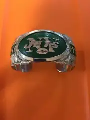 Navajo Mens Bracelet NFL NewYork Jets Cuff Amazing Native American Workmanship 2