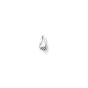 14k White Gold A Diamond chain slide