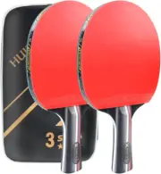Premium Ping Pong Paddle Set, Table Tennis Racket Set Soft Sponge Rubber, Carry
