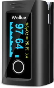 Fingertip Pulse Oximeter 60F, Blood Oxygen Saturation Monitor with Alarm, Batter