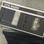 Steve Madden Genuine Leather Billfold Wallet w/ Key Fob