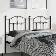 Metal Headboard Black 137 cm Double Size, Adjustable Headboards, Upholstered Frame, Bed Head, Queen, Cama, Beds, Head, Wall, Board