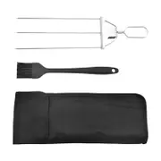 3 Prong Skewer Stick Needles Kebab Way Forks Stainless Steel Barbecue Grill Barbecue Tools