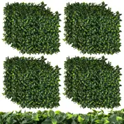 Costway12 Pieces 50 x 50 cm Artificial Grass Wall Panels-Type C