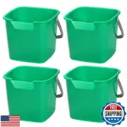 Peohud 4 Pack Sanitizing Buckets, 3 Quart Small Cleaning Buckets, Square Dete
