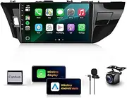 Car Radio for Toyota Corolla/Levin 2014-2017 with Wireless Carplay/Android Auto, Android Car Stereo 10.1 inch Touch Screen GPS Navi WiFi Bluetooth FM/RDS Mirror Link SWC Backup Camera 2G+32G