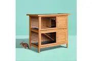 i.Pet Rabbit Hutch 91.5cm x 45cm x 82cm Chicken Coop Large Wooden House Run Cage Pet Bunny