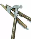 Wooden Walking Stick Cane, Ice Axe Look Brass Head Handle Cane Gentlemen Gift