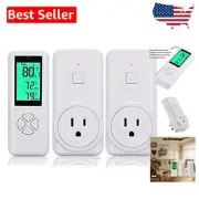 Programmable Wireless Thermostat with 2 Receivers for Home Brewing & Greenhouses