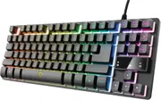 Trust Gaming GXT 833 Thado NL/US Keyboard with TKL Design - Dutch QWERTY Keyboard Layout, US Keyboard - Anti-Ghosting, Multicoloured LED Lighting, 12 Media Keys, USB Plug & Play, PC/Laptop