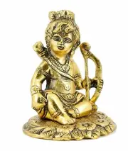 Lord Little Bal Krishna Metal Idol Sculpture Statue Home Decor Figurine