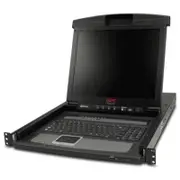 APC AP5808 LCD Rack Console with Analog - 8 Computer(s) - 43.2 cm (17"") - TouchPad - AP5808