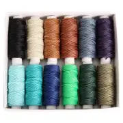 Waxed Cords Polyester Leather Sewing Thread Waxed Strings for Macrame, DIY Br...