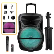 Trexonic Trx-15D-Rb Combination 15 Inch Bluetooth Portable Speaker And Tripod