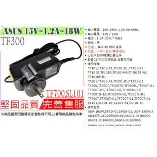 ASUS 15V 1.2A 18W 變壓器 華碩 TF300 TF300T TF300TG TF300TL