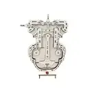 Gasoline Engine Model Lab Teaching Tool Steam Engine Wood Home School 4 Strokes