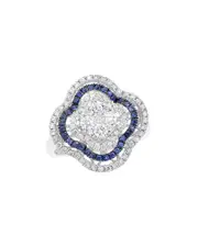 Diana M. Fine Jewelry 14K 1.26 ct. tw. Diamond & Sapphire Half-Eternity Ring