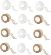 12Rolls Heel Protective Tape Non Woven Adhesive Skin Tape for Blisters Calluses and Irritation for High Heels and All Shoe Skin Tone