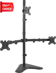 Triple Monitor Desk Stand Free Standing Heavy Duty Fully Adjustable for LCD LED