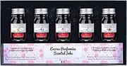 Herbin 18700T - Set of 5 bottles of 10ml scented ink for fountain pens and roller pens, assorted colours and fragrances