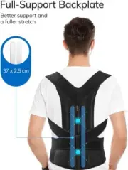 Lumbar Adjustable Back Posture Corrector Brace for Men and Women Posture Unisex