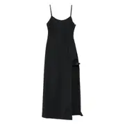 [Coperni] Coperni Side-split Strap Midi Dress 40 FR BLACK