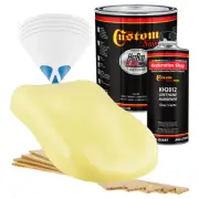 HOT ROD FLATZ Cream Yellow Gallon Kit URETHANE Flat Auto Car Paint Kit