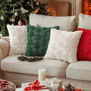 Christmas Tree Throw Pillowcover Jacquard Cushion Cover Sofa/Bed