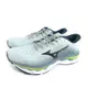 美津濃 Mizuno WAVE SKY 5 SW 慢跑鞋 運動鞋 灰藍/綠 男鞋 超寬楦 J1GC211124 no164