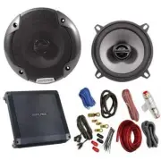 Alpine S2-S50 5.25" 340W Speakers+ BBX-T600 2 Channel Amplifier 4 Gauge Amp Kit