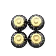 4Pcs Electric Guitar Bass Top Hat Speed Control Volume Knobs for Epiphone Les