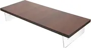 Acrylic Monitor Riser Stand for Computer Laptop Ergonomic Height Display Holder Smooth Surface for Home Office Use Walnut Color
