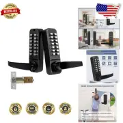 Secure Your Home with Double Sided Keypad Lock and Adjustable Deadlatch - Black