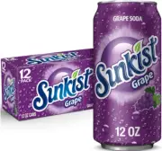 Sunkist Grape Soda, 12 fl oz Cans 12 pack